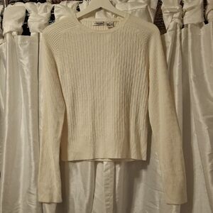 Energie Cream Cable Knit Sweater XL 💜💜💜💜